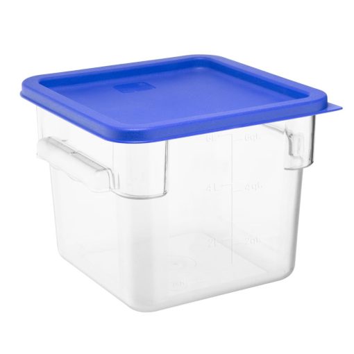 Hygiplas Square Food Storage Container Lid Blue Medium (HY411)