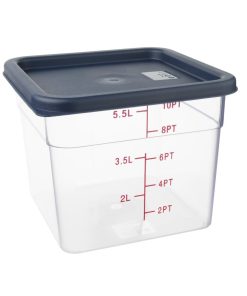 Hygiplas Square Food Storage Container Lid Blue Medium (HY411)