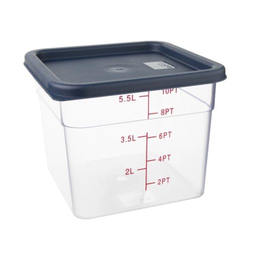 Hygiplas Square Food Storage Container Lid Blue Medium (HY411)