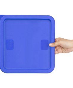 Hygiplas Square Food Storage Container Lid Blue Large (HY412)