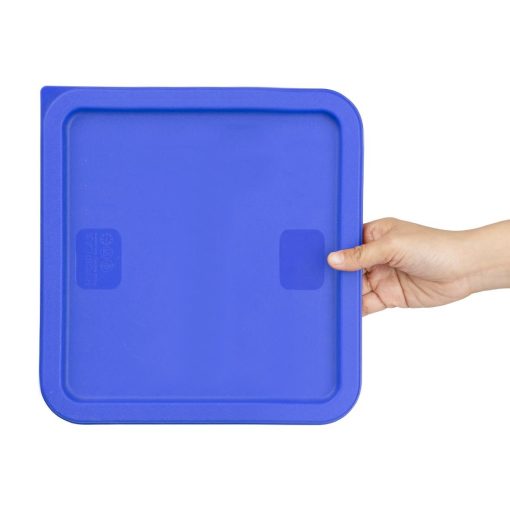 Hygiplas Square Food Storage Container Lid Blue Large (HY412)