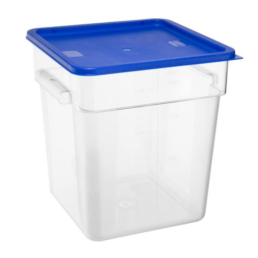 Hygiplas Square Food Storage Container Lid Blue Large (HY412)