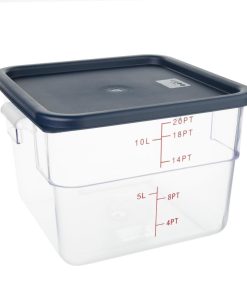 Hygiplas Square Food Storage Container Lid Blue Large (HY412)