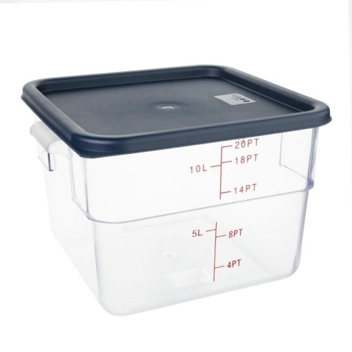 Hygiplas Square Food Storage Container Lid Blue Large (HY412)