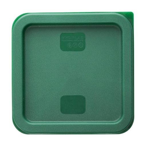 Hygiplas Square Food Storage Container Lid Green Small (HY413)