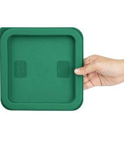 Hygiplas Square Food Storage Container Lid Green Small (HY413)