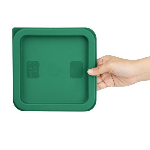 Hygiplas Square Food Storage Container Lid Green Small (HY413)