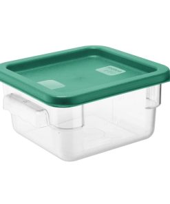 Hygiplas Square Food Storage Container Lid Green Small (HY413)