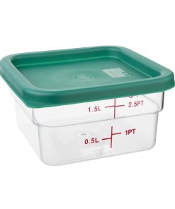 Hygiplas Square Food Storage Container Lid Green Small (HY413)