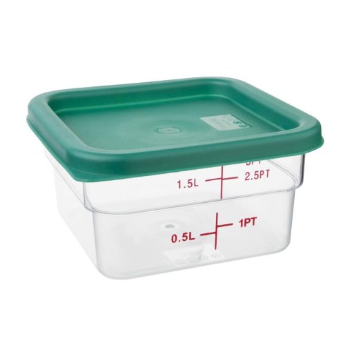 Hygiplas Square Food Storage Container Lid Green Small (HY413)