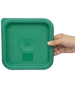 Hygiplas Square Food Storage Container Lid Green Small (HY413)