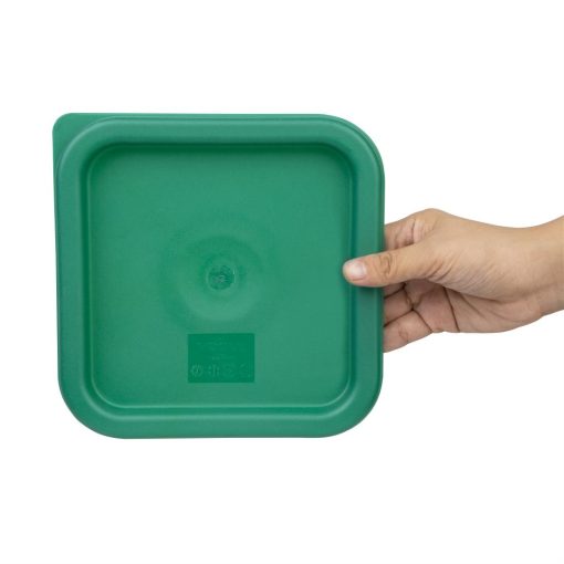 Hygiplas Square Food Storage Container Lid Green Small (HY413)