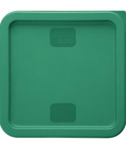 Hygiplas Square Food Storage Container Lid Green Medium (HY414)