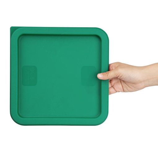 Hygiplas Square Food Storage Container Lid Green Medium (HY414)