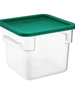 Hygiplas Square Food Storage Container Lid Green Medium (HY414)