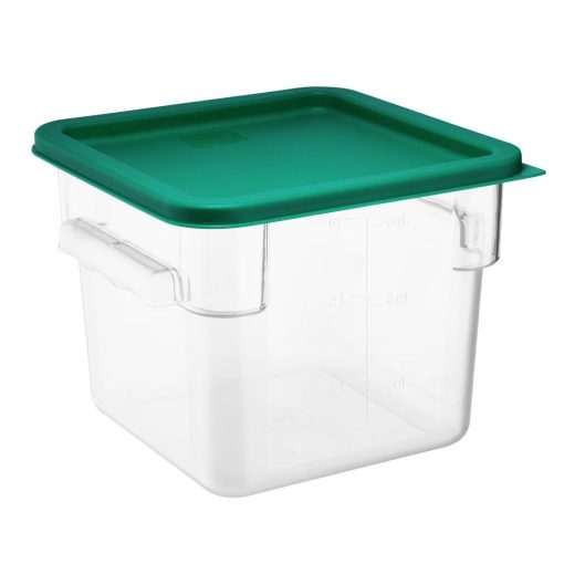 Hygiplas Square Food Storage Container Lid Green Medium (HY414)
