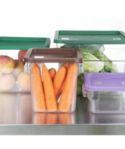 Hygiplas Square Food Storage Container Lid Green Medium (HY414)