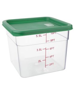 Hygiplas Square Food Storage Container Lid Green Medium (HY414)