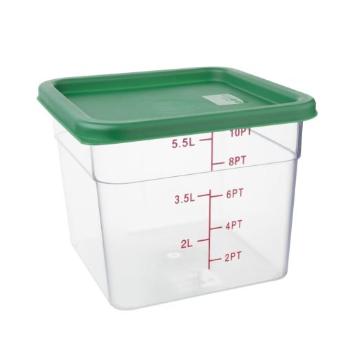 Hygiplas Square Food Storage Container Lid Green Medium (HY414)