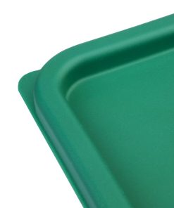 Hygiplas Square Food Storage Container Lid Green Medium (HY414)