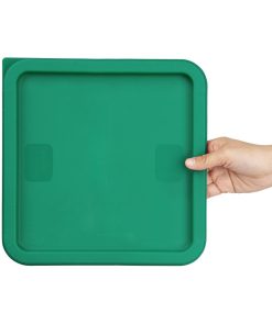 Hygiplas Square Food Storage Container Lid Green Large (HY415)