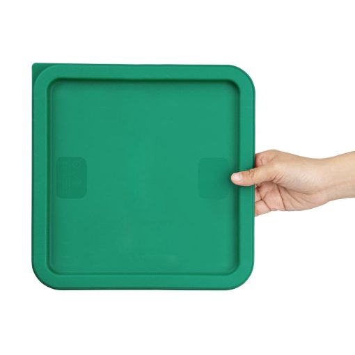 Hygiplas Square Food Storage Container Lid Green Large (HY415)