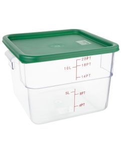 Hygiplas Square Food Storage Container Lid Green Large (HY415)