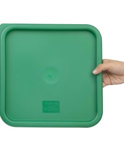 Hygiplas Square Food Storage Container Lid Green Large (HY415)