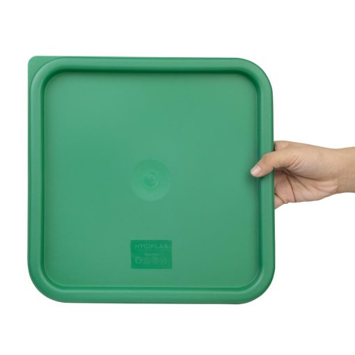 Hygiplas Square Food Storage Container Lid Green Large (HY415)