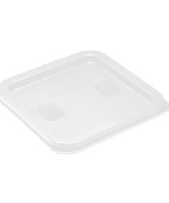 Hygiplas Square Food Storage Container Lid White Small (HY416)