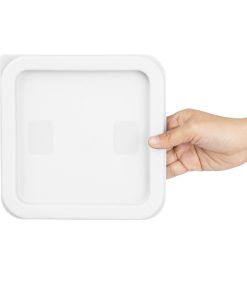 Hygiplas Square Food Storage Container Lid White Small (HY416)