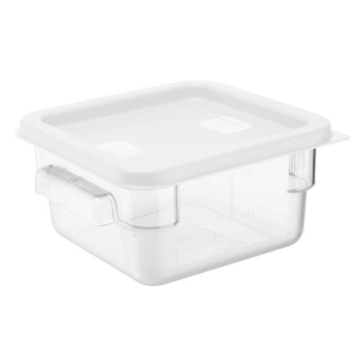 Hygiplas Square Food Storage Container Lid White Small (HY416)