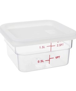 Hygiplas Square Food Storage Container Lid White Small (HY416)