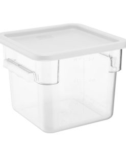 Hygiplas Square Food Storage Container Lid White Medium (HY417)