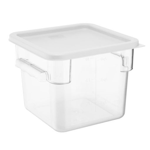 Hygiplas Square Food Storage Container Lid White Medium (HY417)