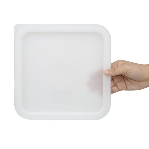 Hygiplas Square Food Storage Container Lid White Medium (HY417)