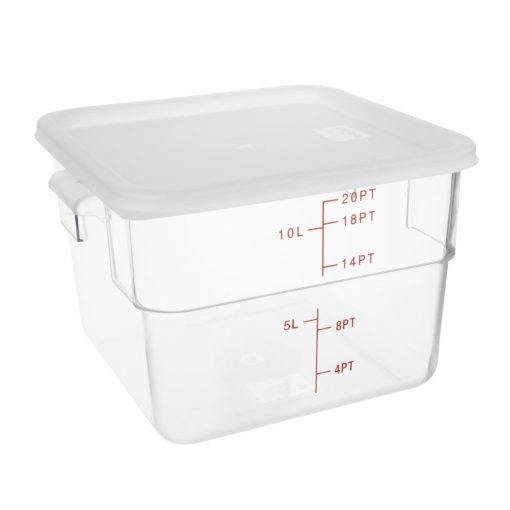 Hygiplas Square Food Storage Container Lid White Large (HY418)