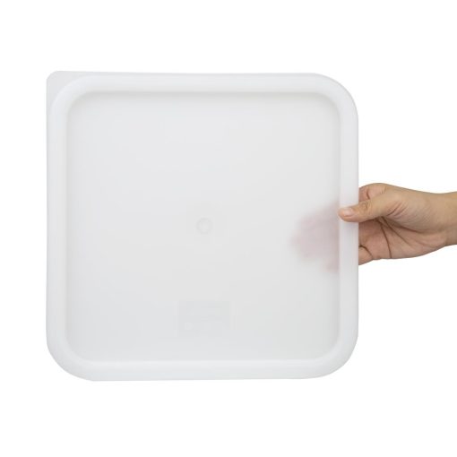 Hygiplas Square Food Storage Container Lid White Large (HY418)