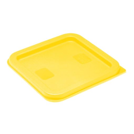 Hygiplas Square Food Storage Container Lid Yellow Small (HY419)