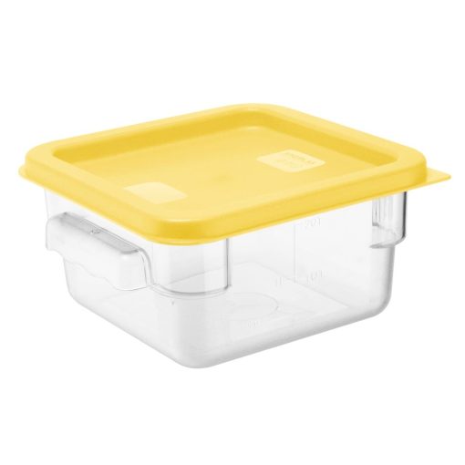 Hygiplas Square Food Storage Container Lid Yellow Small (HY419)