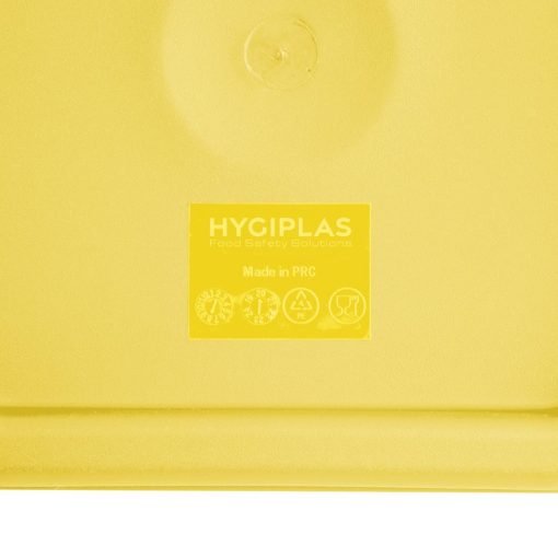 Hygiplas Square Food Storage Container Lid Yellow Small (HY419)