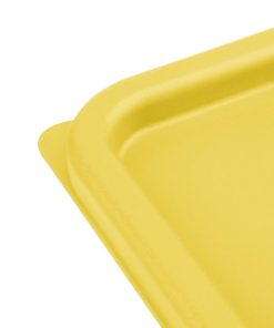 Hygiplas Square Food Storage Container Lid Yellow Small (HY419)