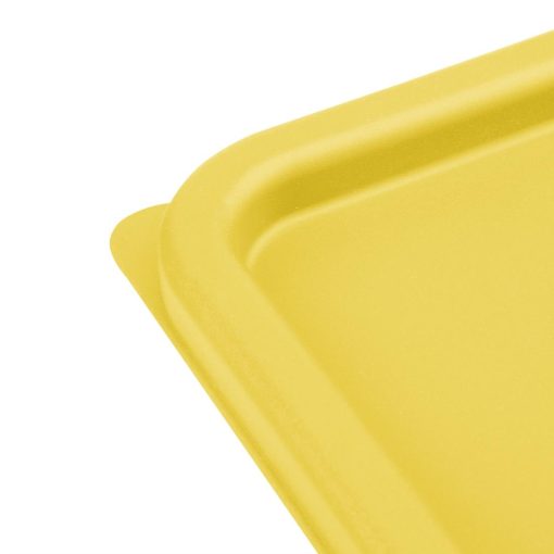 Hygiplas Square Food Storage Container Lid Yellow Small (HY419)