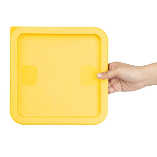 Hygiplas Square Food Storage Container Lid Yellow Medium (HY420)