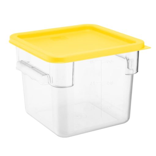 Hygiplas Square Food Storage Container Lid Yellow Medium (HY420)