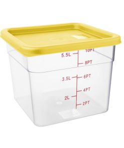 Hygiplas Square Food Storage Container Lid Yellow Medium (HY420)