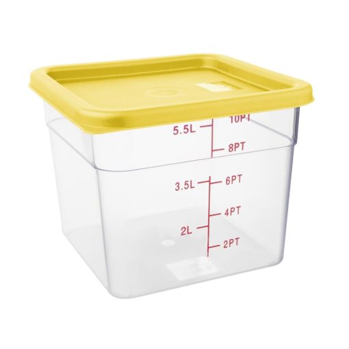 Hygiplas Square Food Storage Container Lid Yellow Medium (HY420)