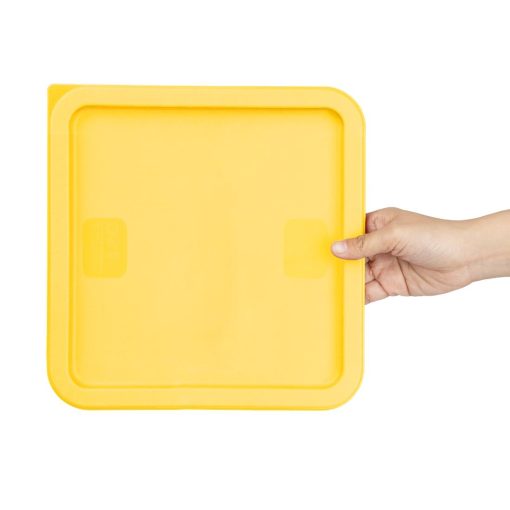 Hygiplas Square Food Storage Container Lid Yellow Large (HY421)