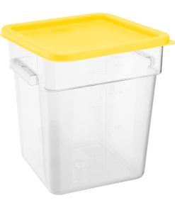 Hygiplas Square Food Storage Container Lid Yellow Large (HY421)