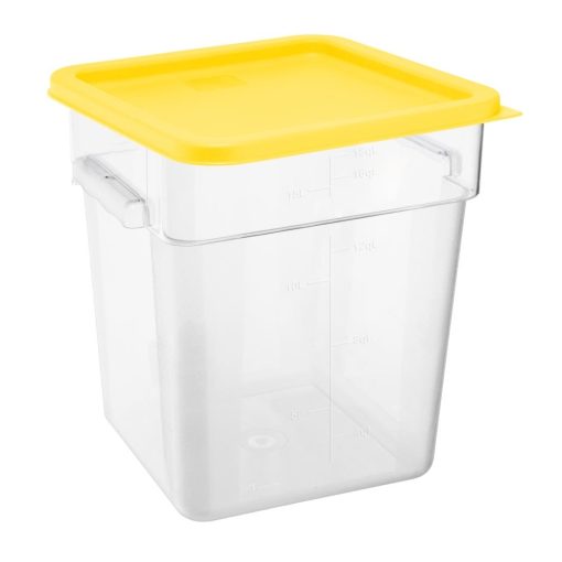 Hygiplas Square Food Storage Container Lid Yellow Large (HY421)